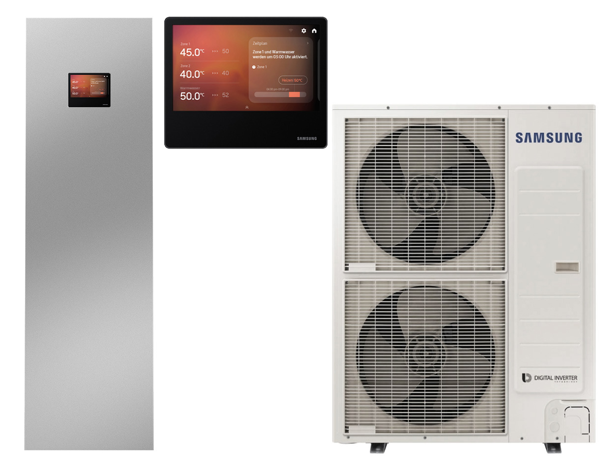 TDM Split R410A 12 kW ClimateHub 200L inkl. AI-Home Touch Display